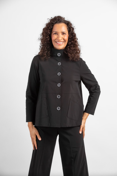 Power Moves Swing Jacket, Solid Black