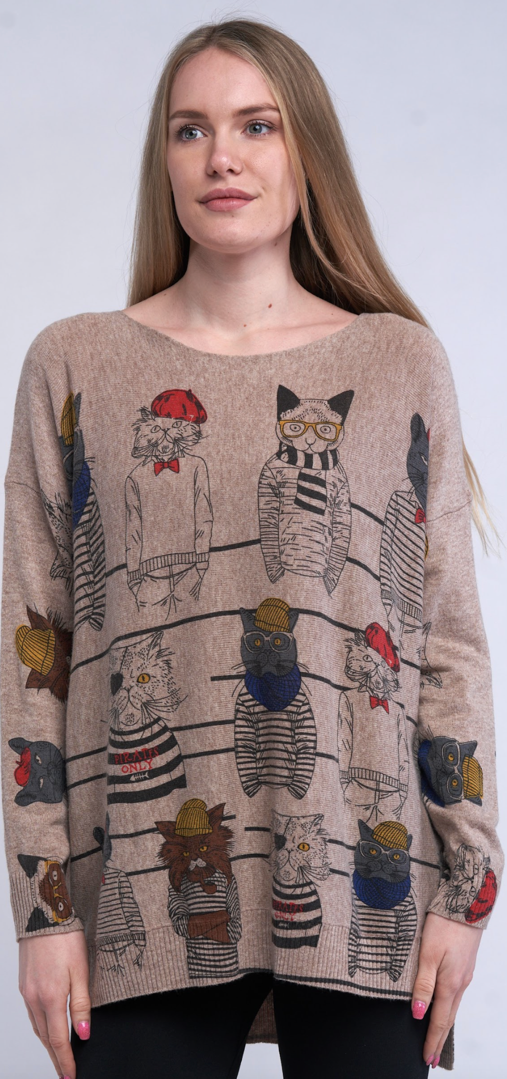 French Cats Dolman Sweater