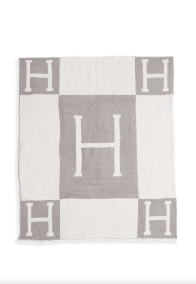 Luxe 'H' Baby Throw Blanket