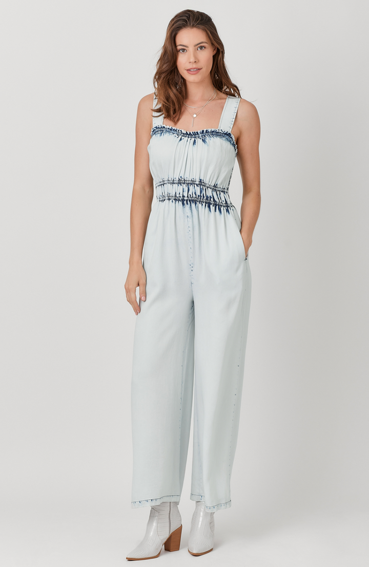 Willa Washed Tencel Jumpsuit, Ice Blue