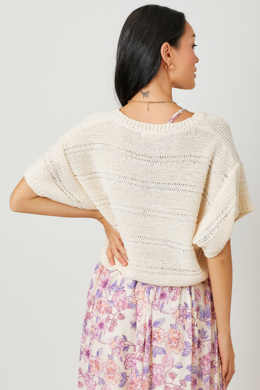 Melanie Melange Crop Sweater