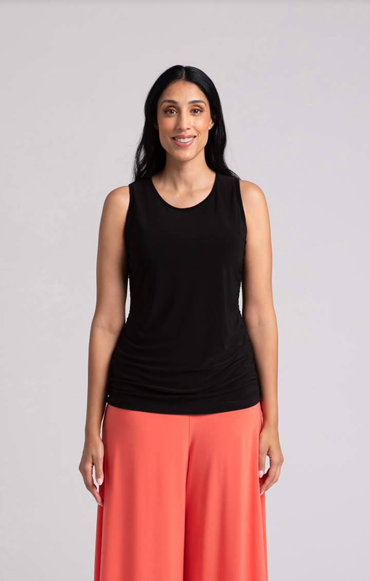 Slim Fete Sleeveless Top, Black