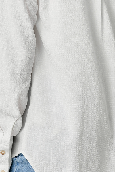 Catch You Later Textured Shirt, Off White