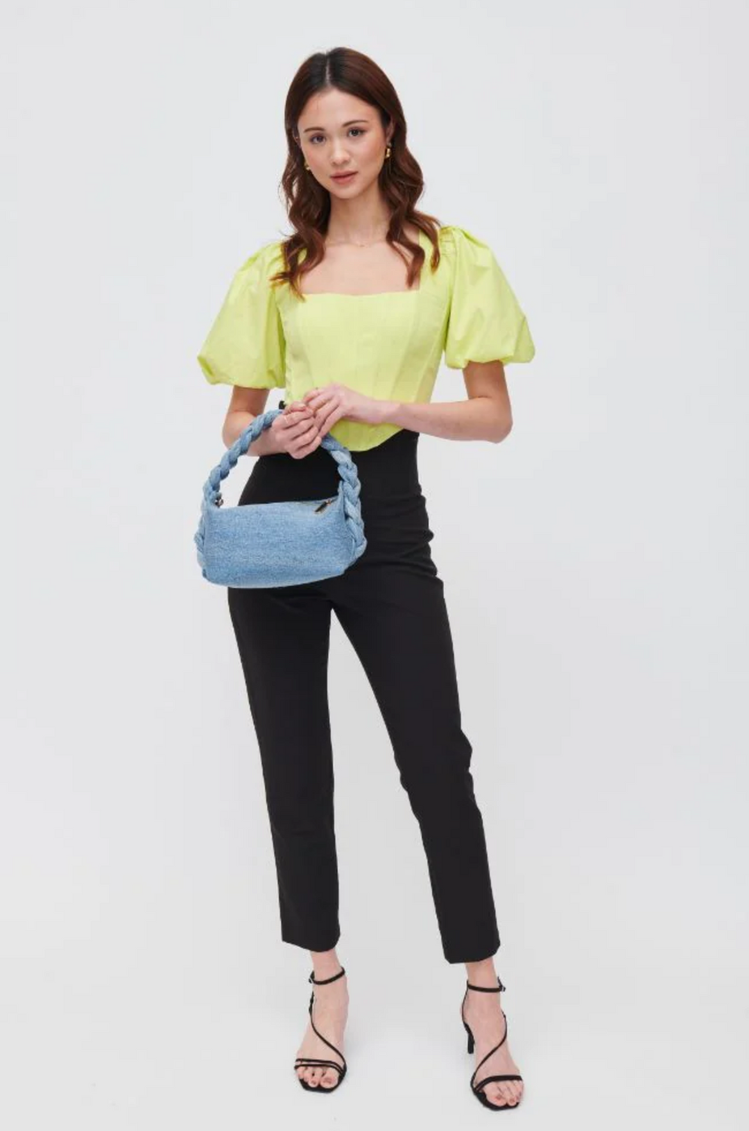 Skylar Denim Shoulder Bag