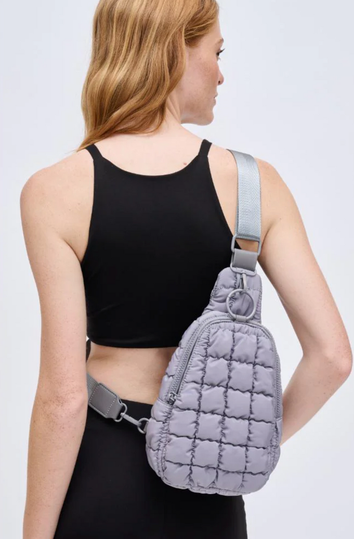 Puffy Perfection Sling Bag, Grey