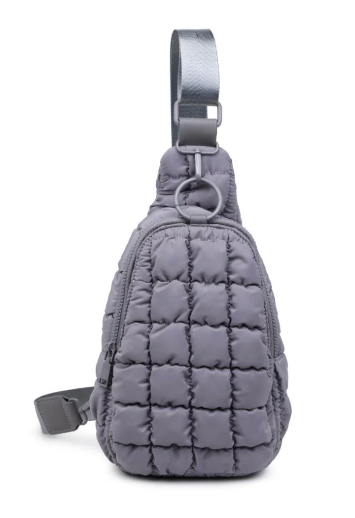 Puffy Perfection Sling Bag, Grey