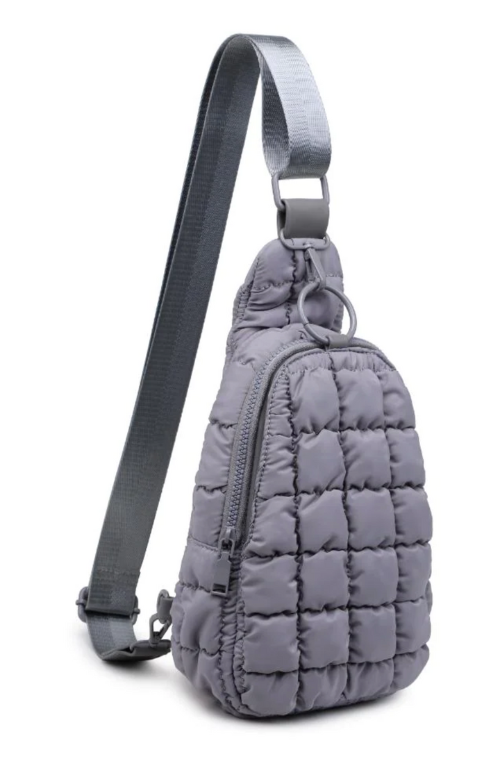 Puffy Perfection Sling Bag, Grey