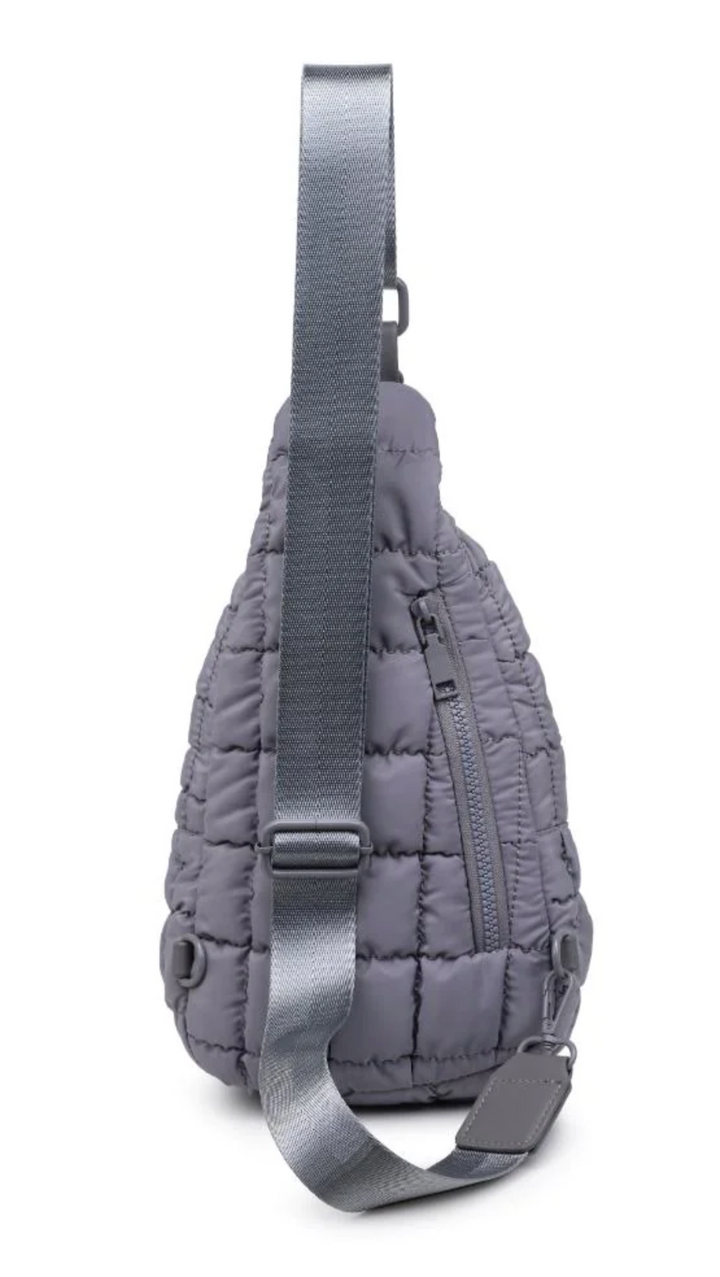 Puffy Perfection Sling Bag, Grey