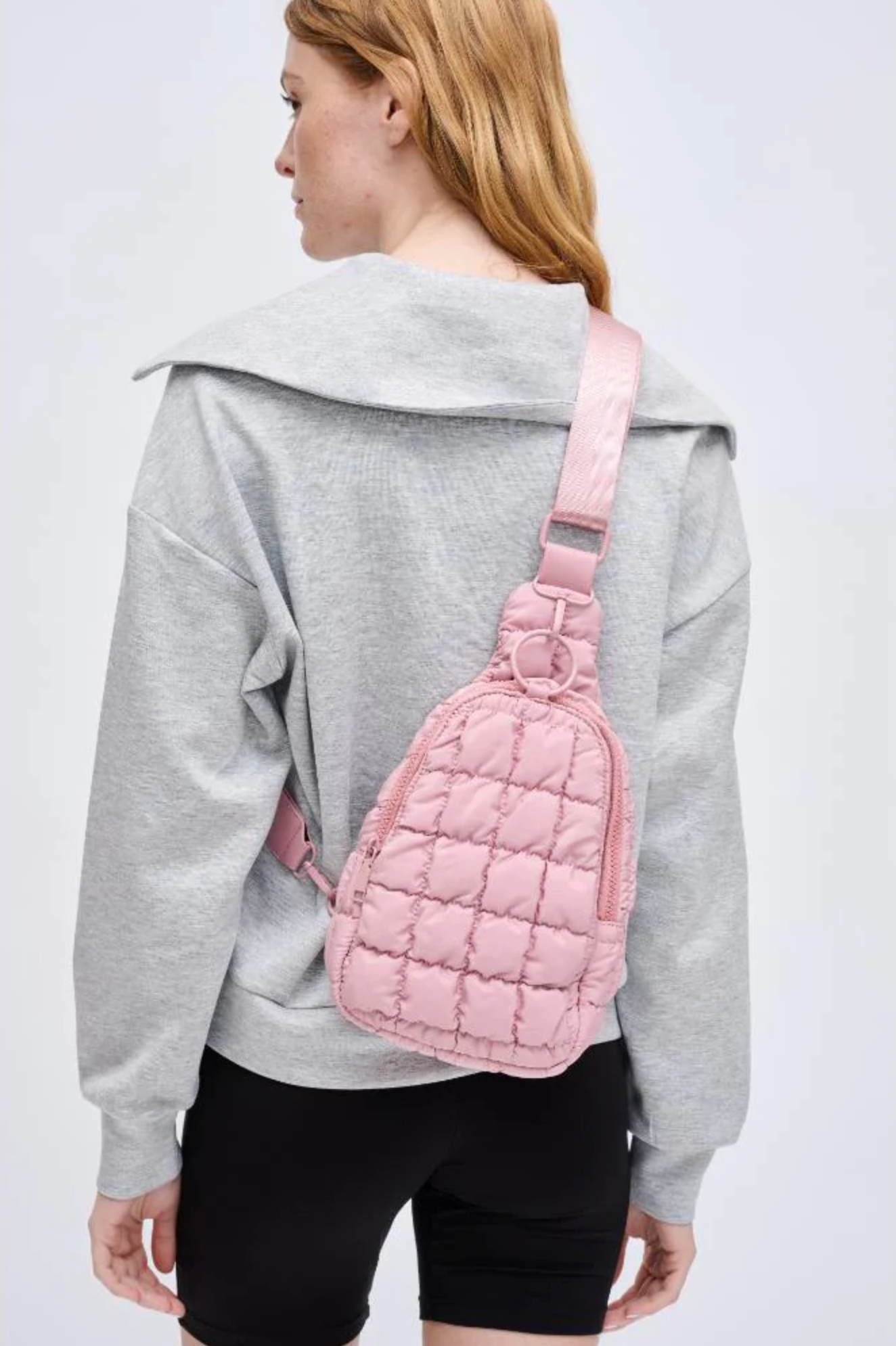 Puffy Perfection Sling Bag, Rose