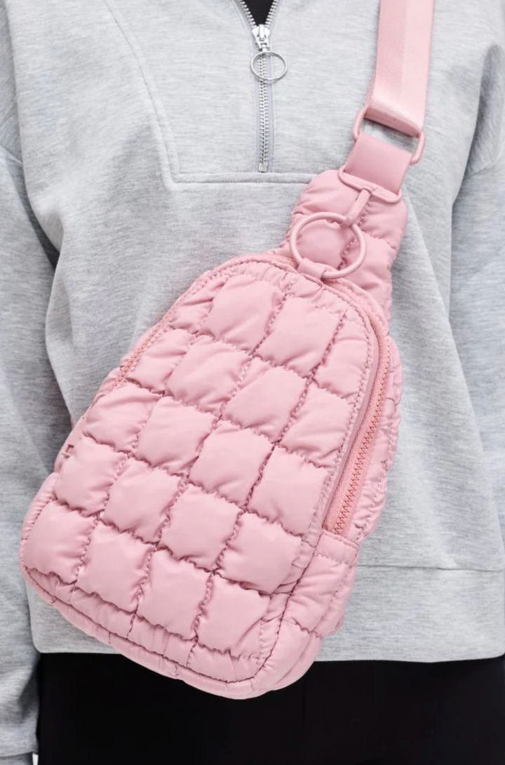 Puffy Perfection Sling Bag, Rose