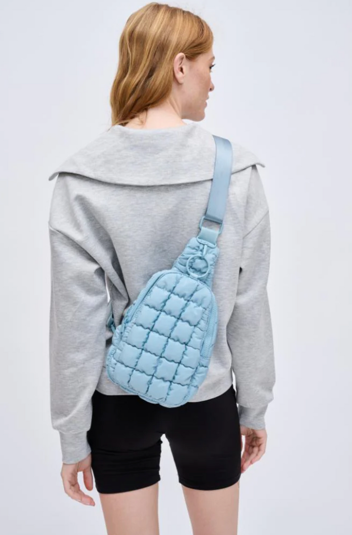 Puffy Perfection Sling Bag, Sky