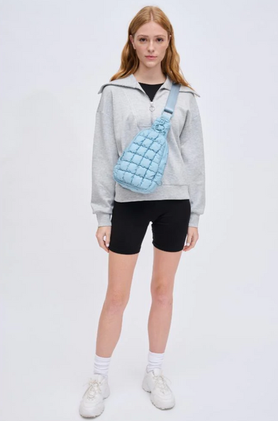 Puffy Perfection Sling Bag, Sky