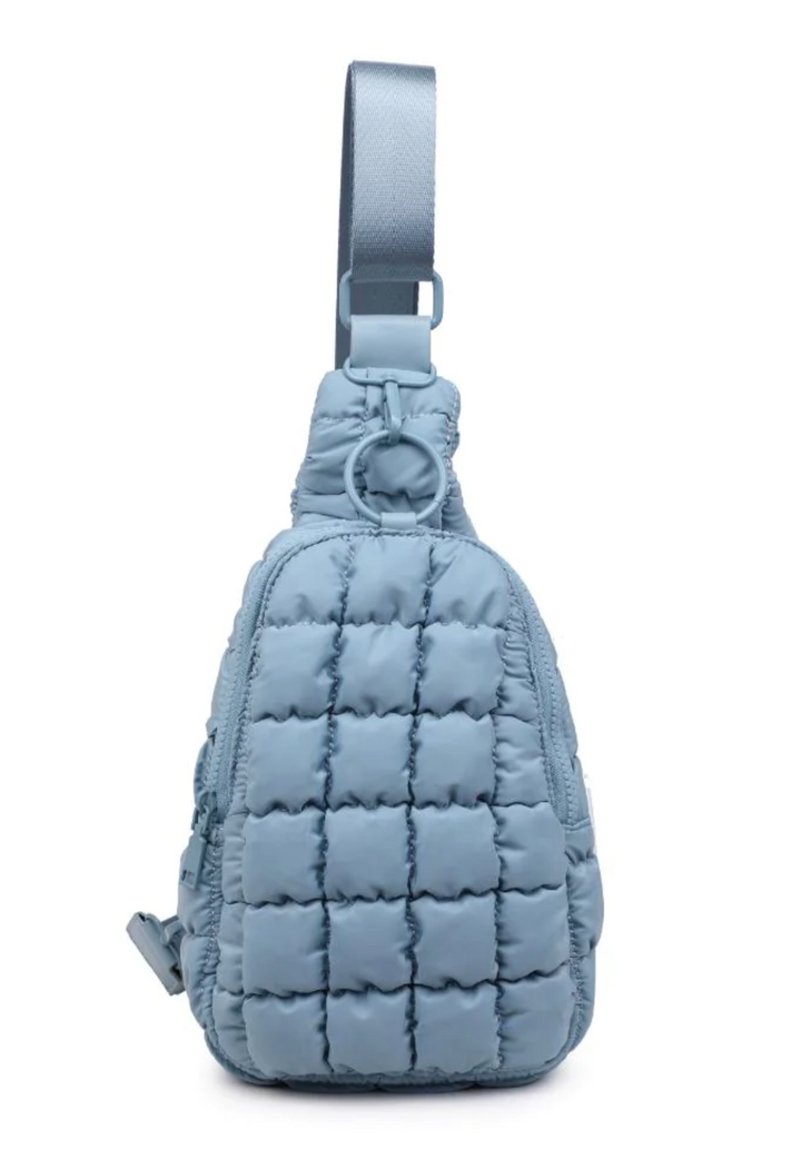 Puffy Perfection Sling Bag, Sky