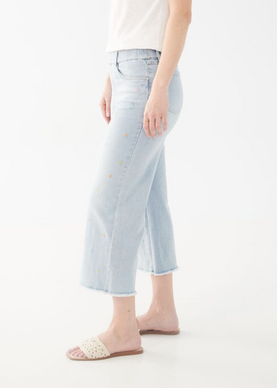 Flower Power Embroidered Jean