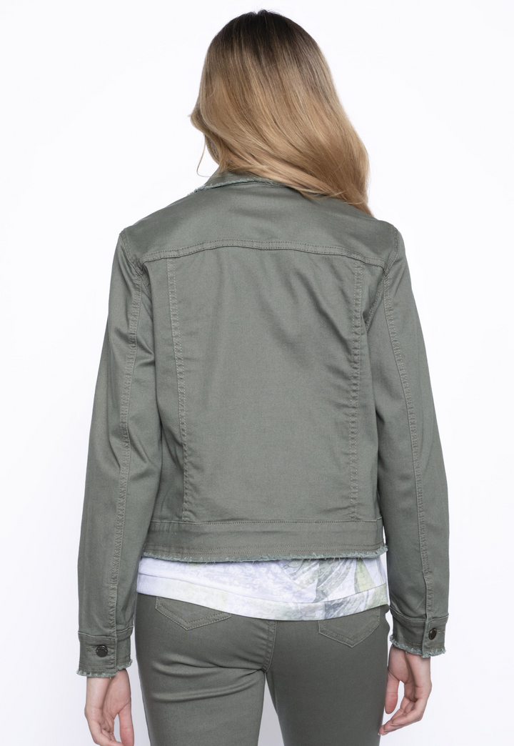 Girl on the Town Denim Jacket, Artichoke