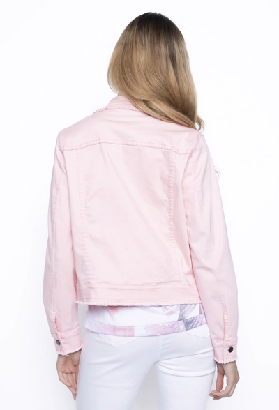 Girl on the Town Denim Jacket, Soft Pink