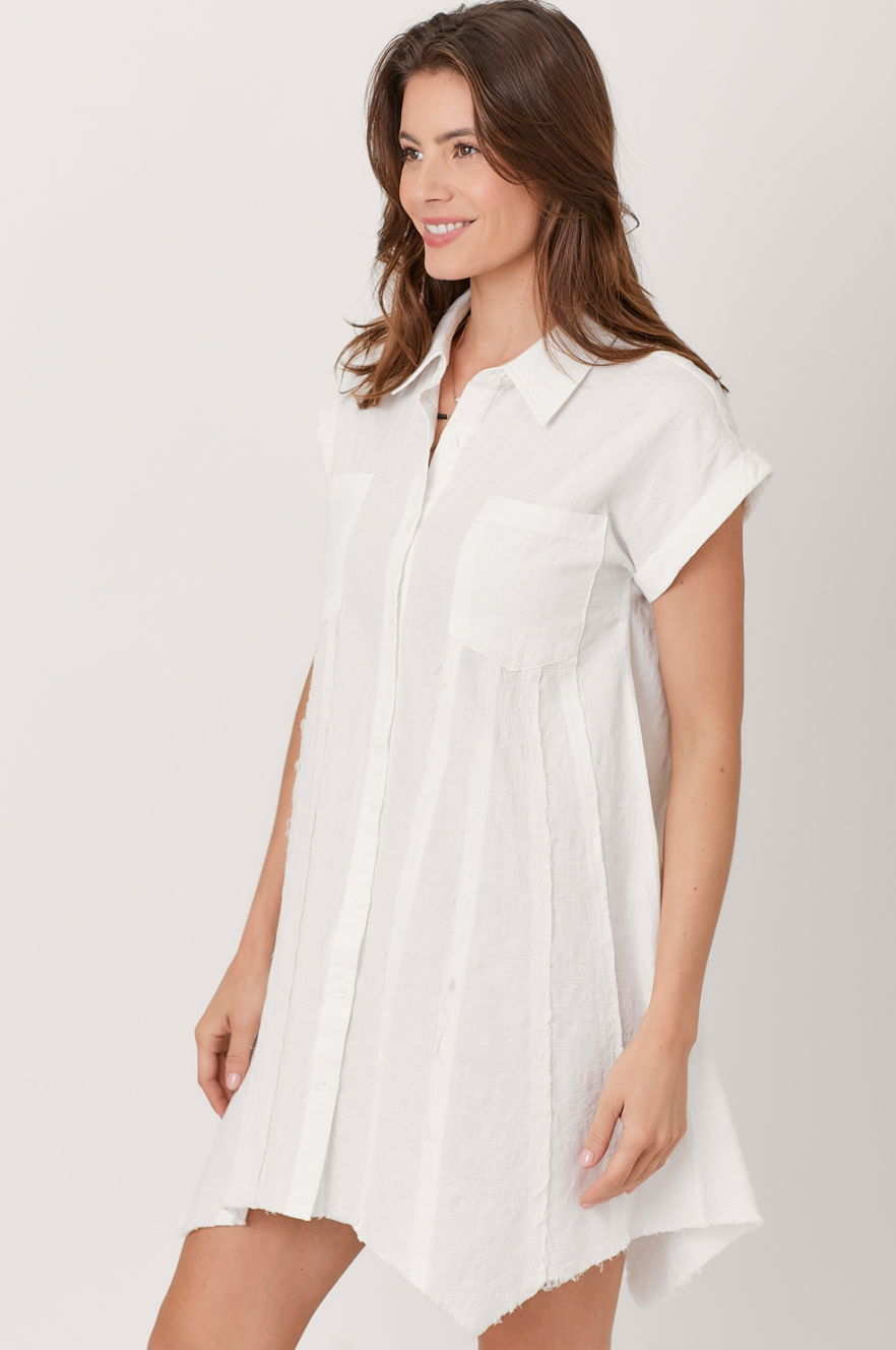 Meadow Stroll Shift Dress, White