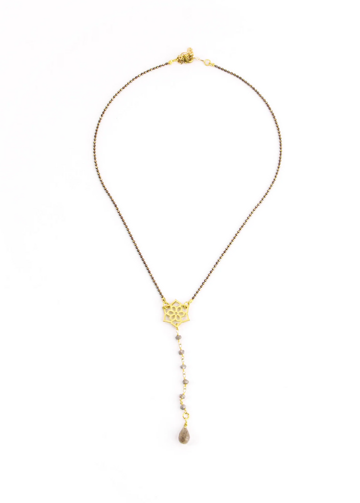 Lotus Drop Y Necklace