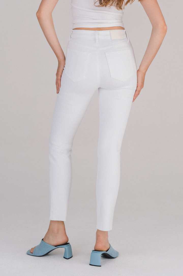 Morgan High Rise Straight Jean, White