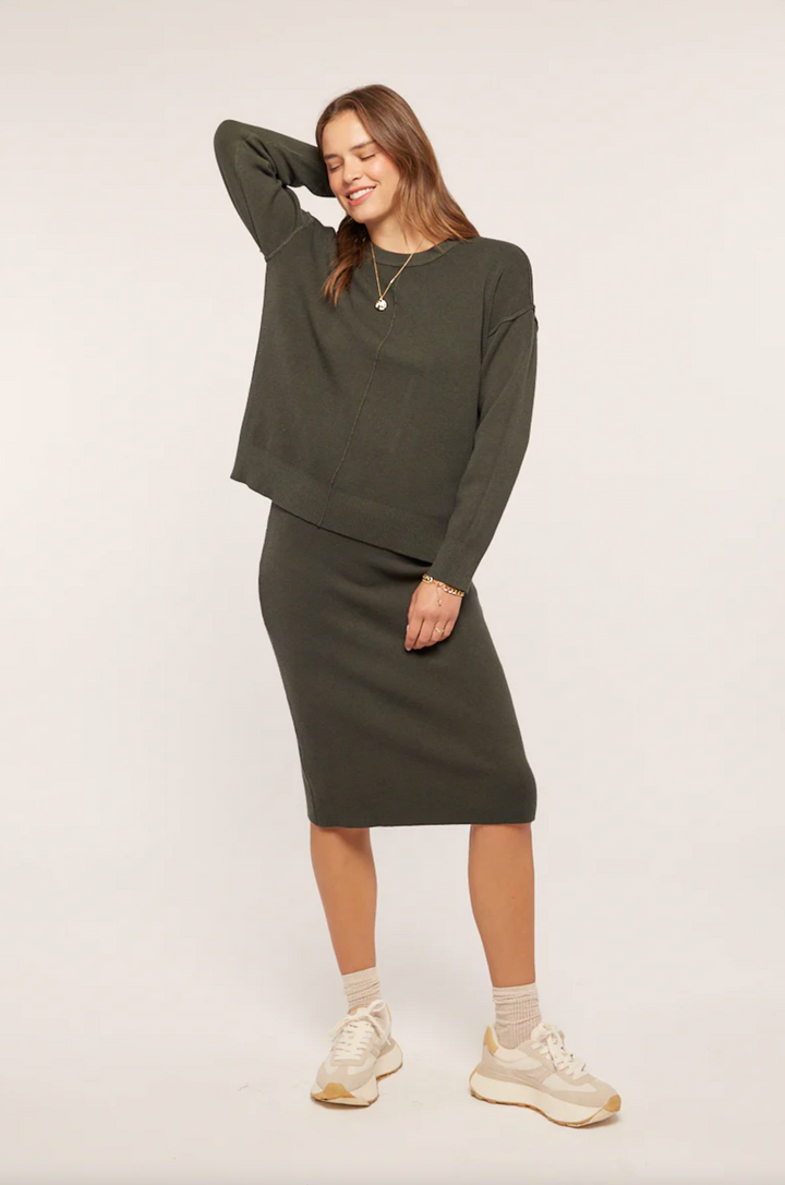 Cool Girl Midi Sweater Skirt