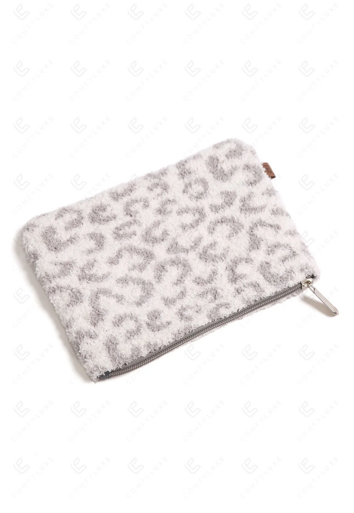 Snow Leopard Zip Pouch, Small