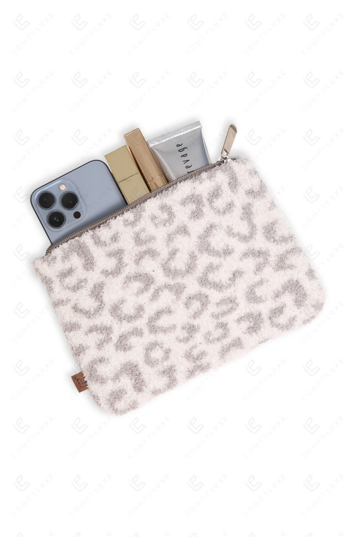 Snow Leopard Zip Pouch, Small