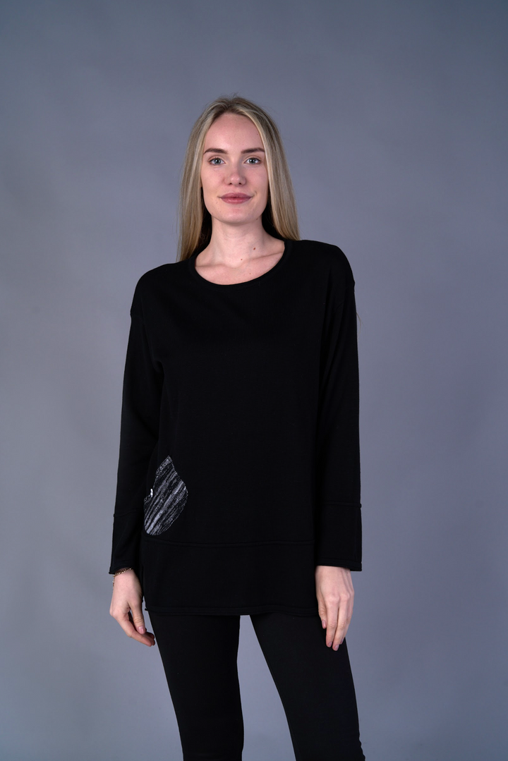 Keely Angled Pocket Sweater