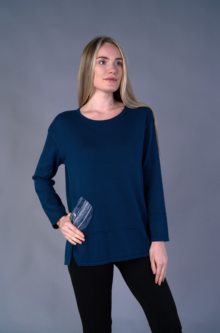 Keely Angled Pocket Sweater