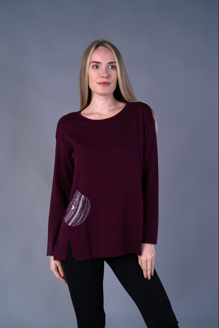 Keely Angled Pocket Sweater