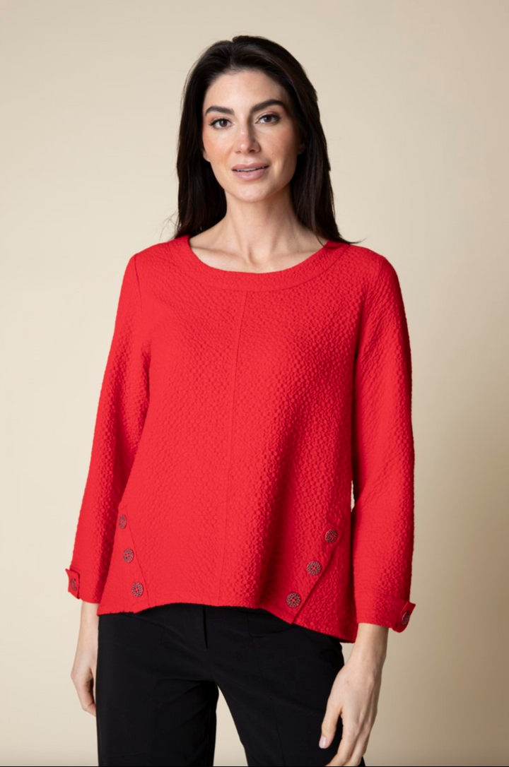 Breezy Crinkle Crepe Pullover