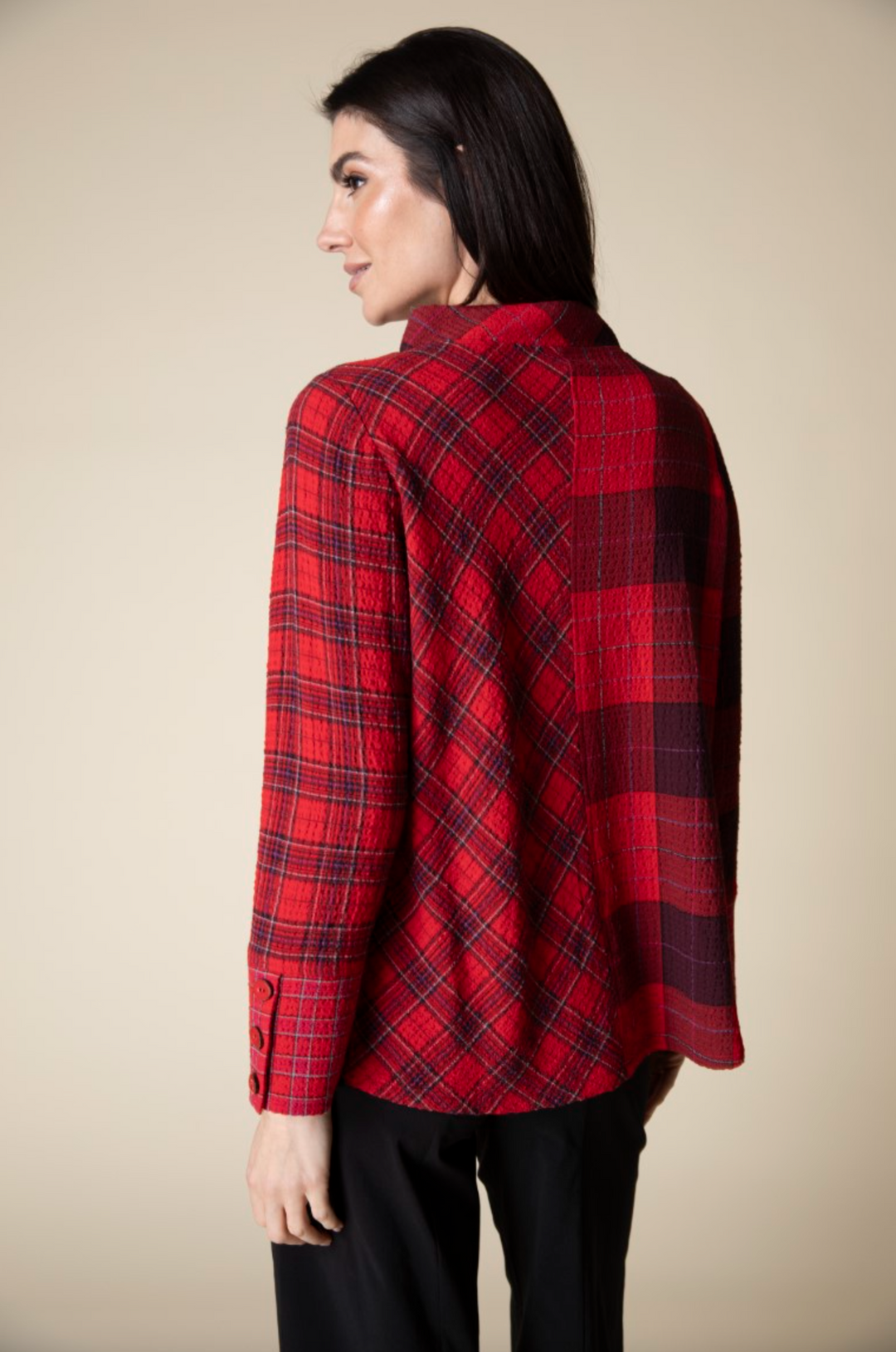 Mad for Plaid Mock Neck