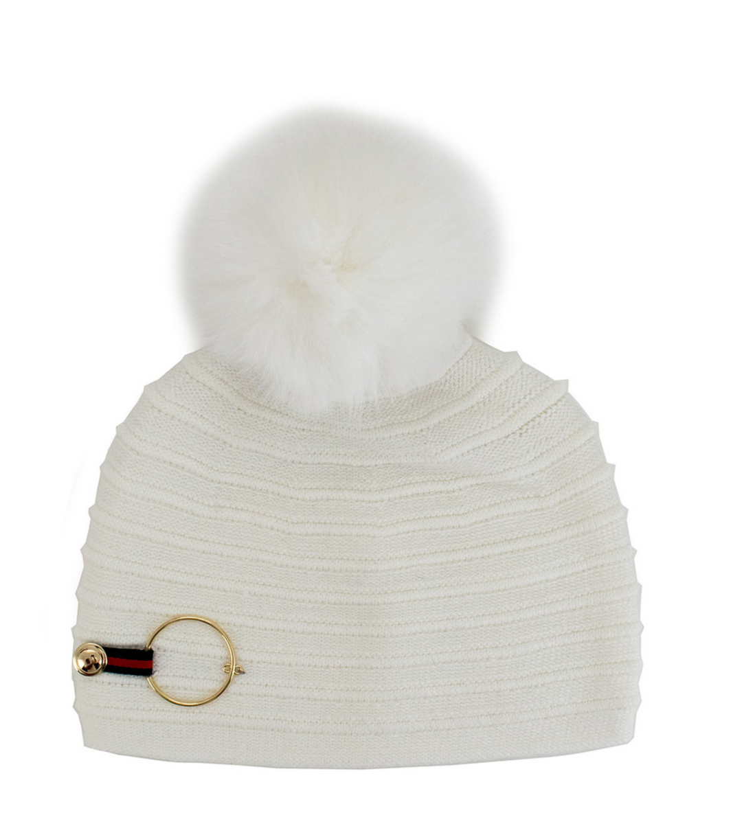 Gucci Pom Pom Hat Ivory HTAN84 MITCHIE S MATCHINGS Just Girls Boutique