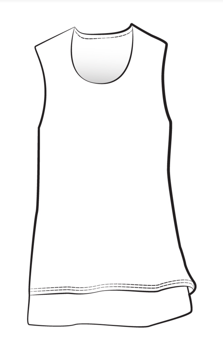 Sleeveless Double Layer Shell