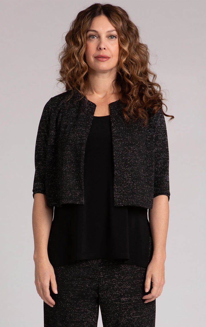 Metallic Classic Bolero Cardigan