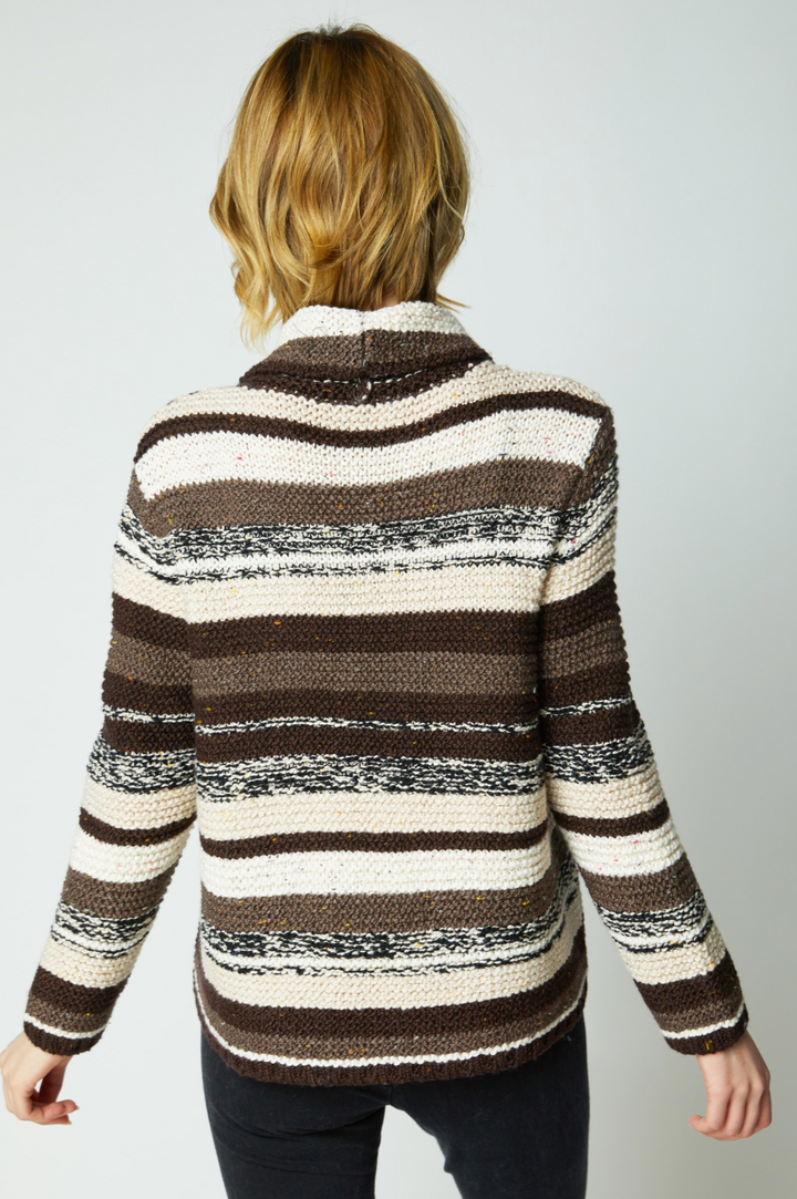 Rustic Retreat Stripe Pullover, Truffle, Final Sale