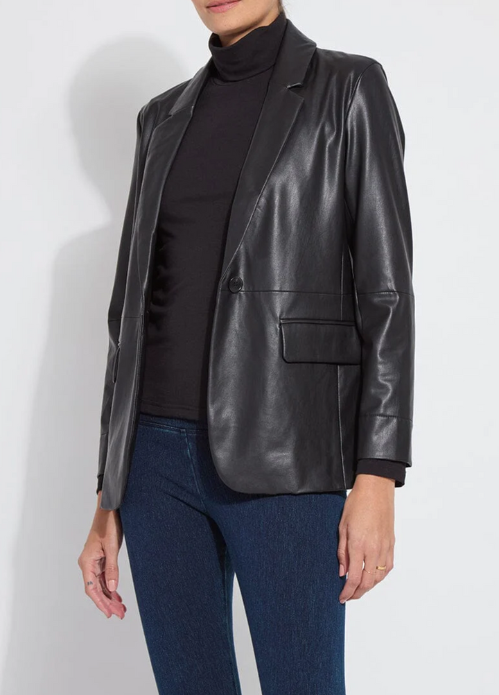 Versatile Vegan Leather Blazer