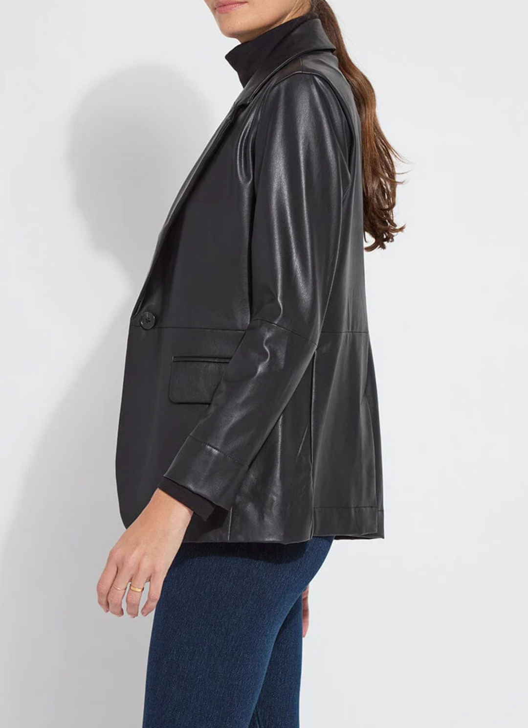 Versatile Vegan Leather Blazer