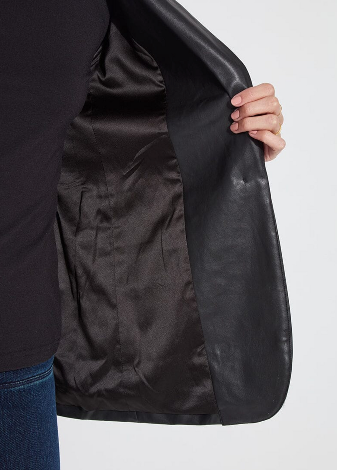 Versatile Vegan Leather Blazer