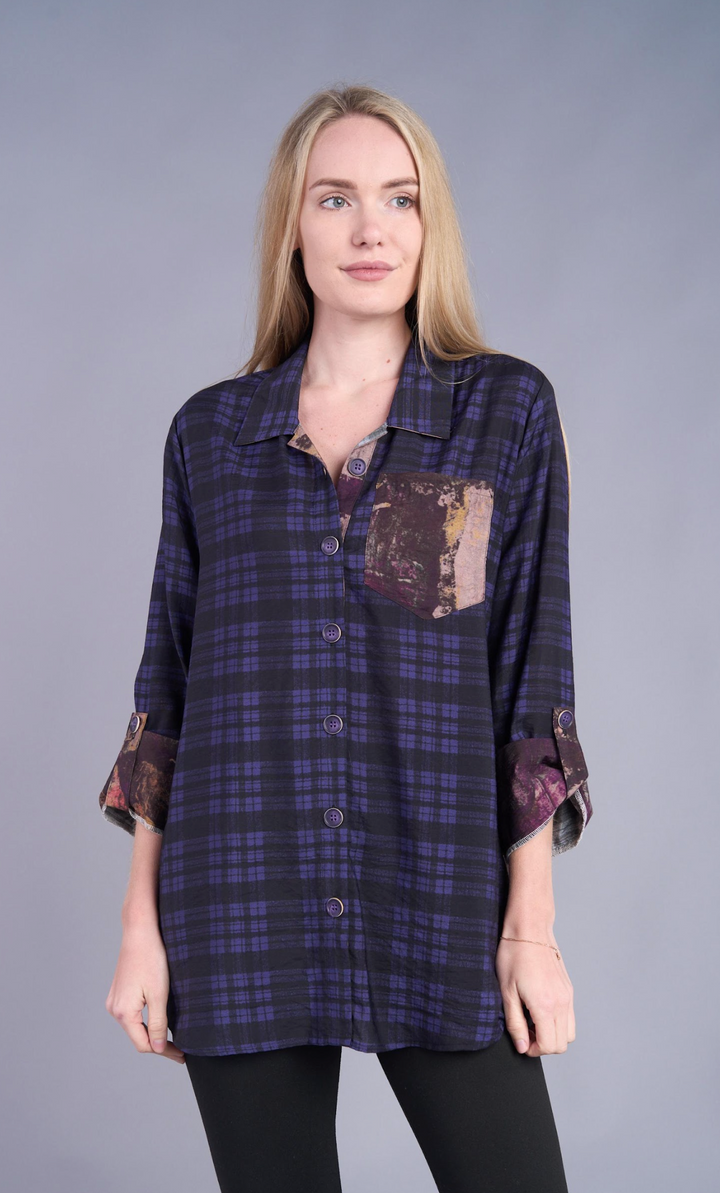 Purple Haze Checkered Shirt, Final Sale