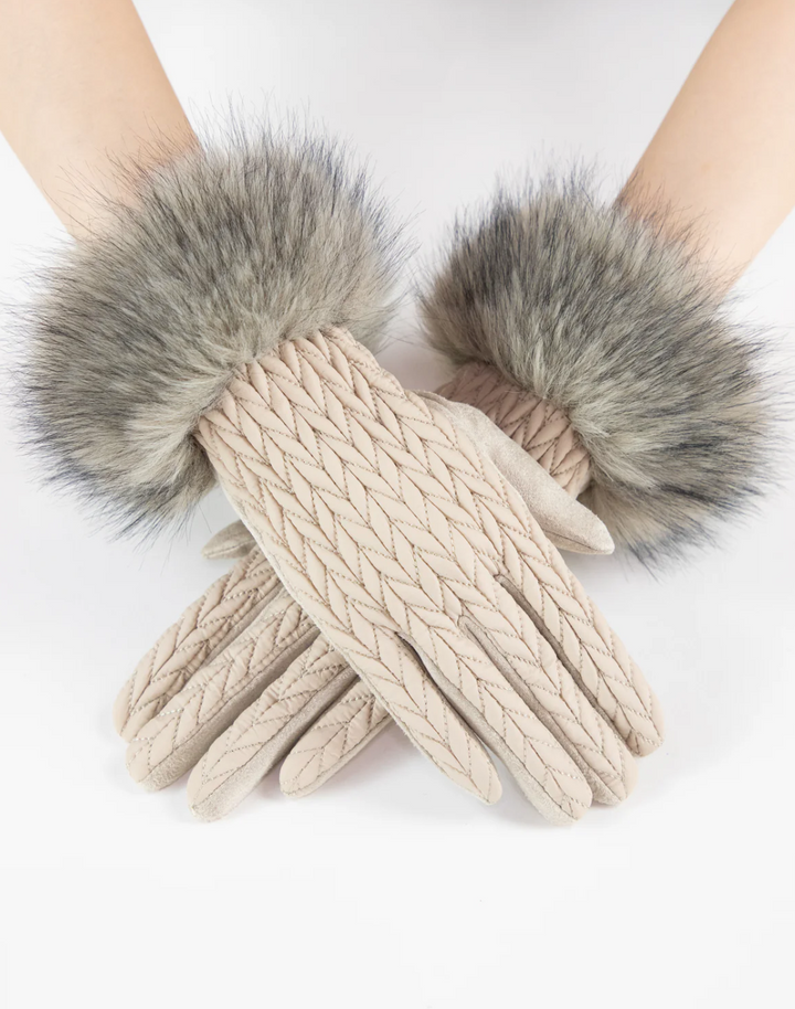 Sasha Fur Cuff Gloves