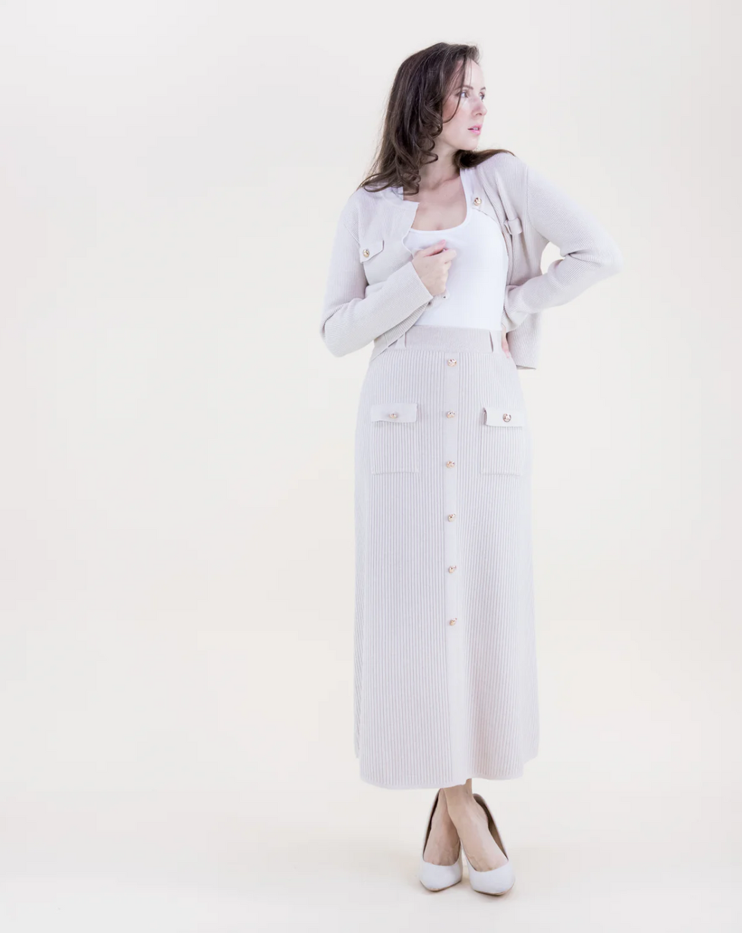 Canyon Ribbed Midi Skirt