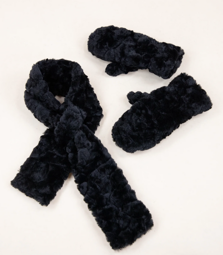 Minky Swirls Fur Scarf