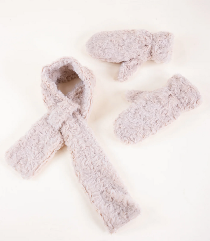 Minky Swirls Fur Scarf