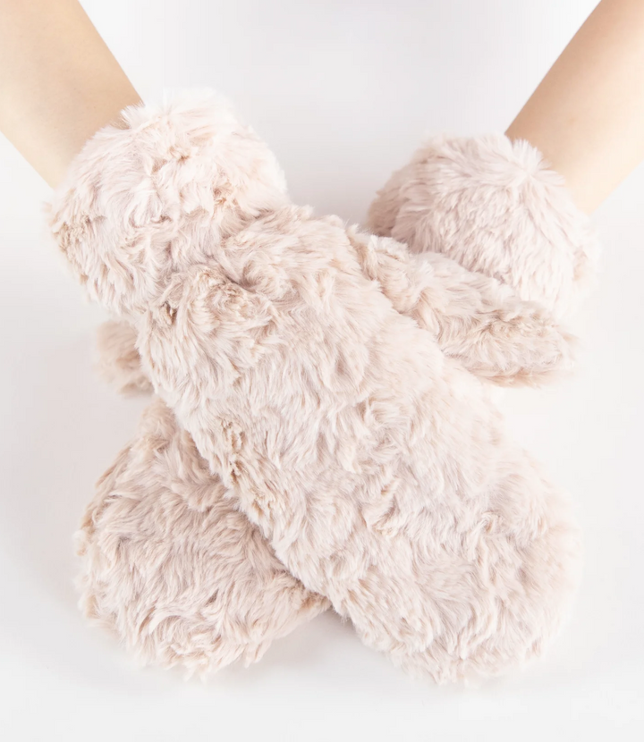 Minky Swirls Fur Mitten