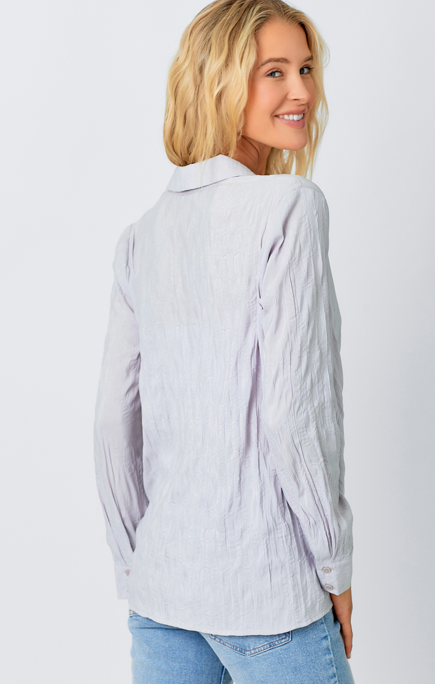 Surplice Button Down Blouse