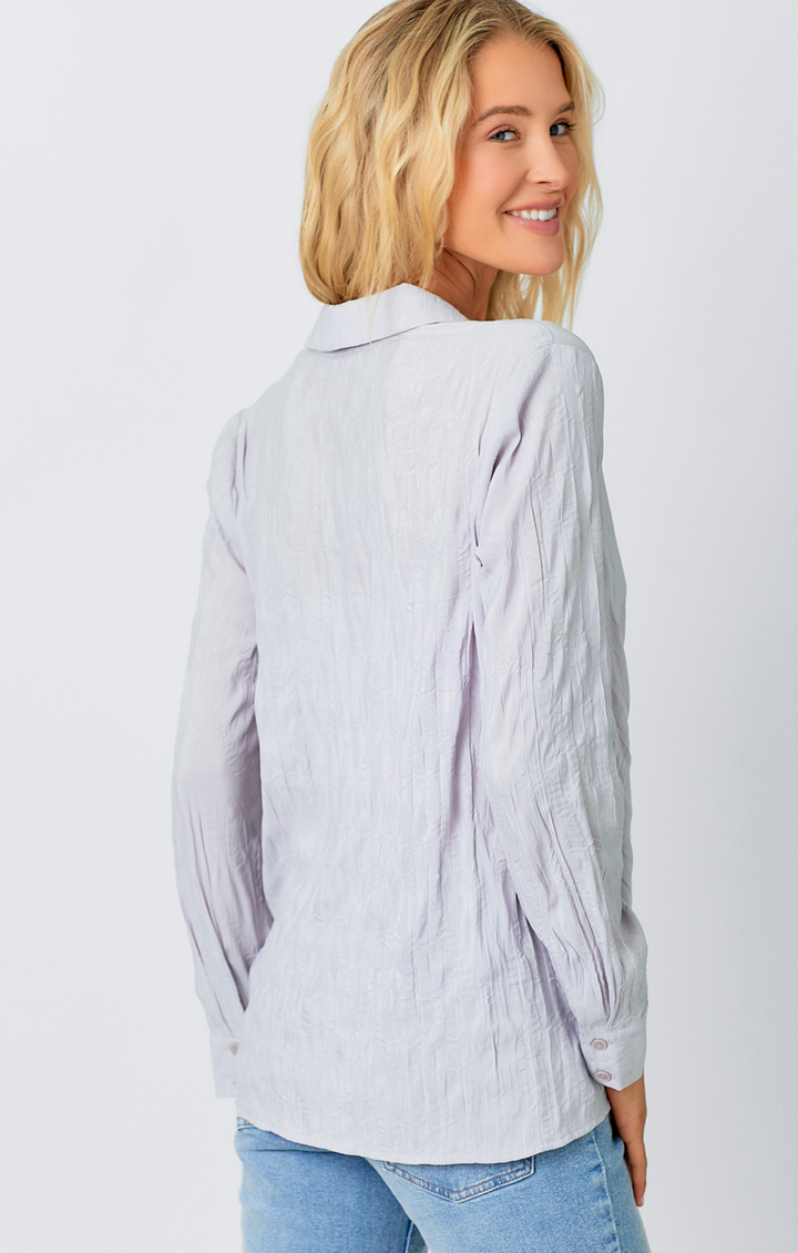 Surplice Button Down Blouse