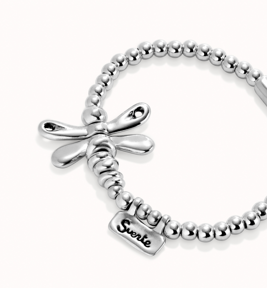 Ser Dragonfly Stretch Bracelet, Silver