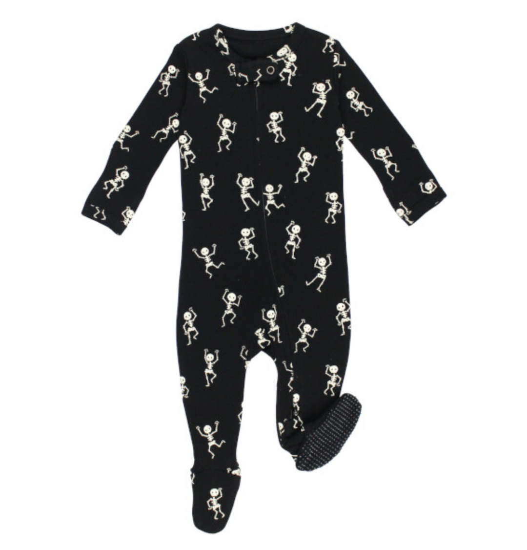 Baby Zipper Footie PJs, Dancing Skeleton