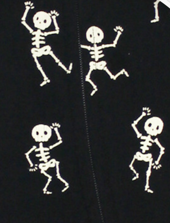 Smocked Headband Dancing Skeletons