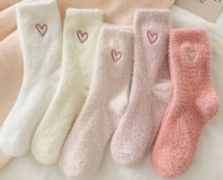 Fuzzy Sweetheart Socks